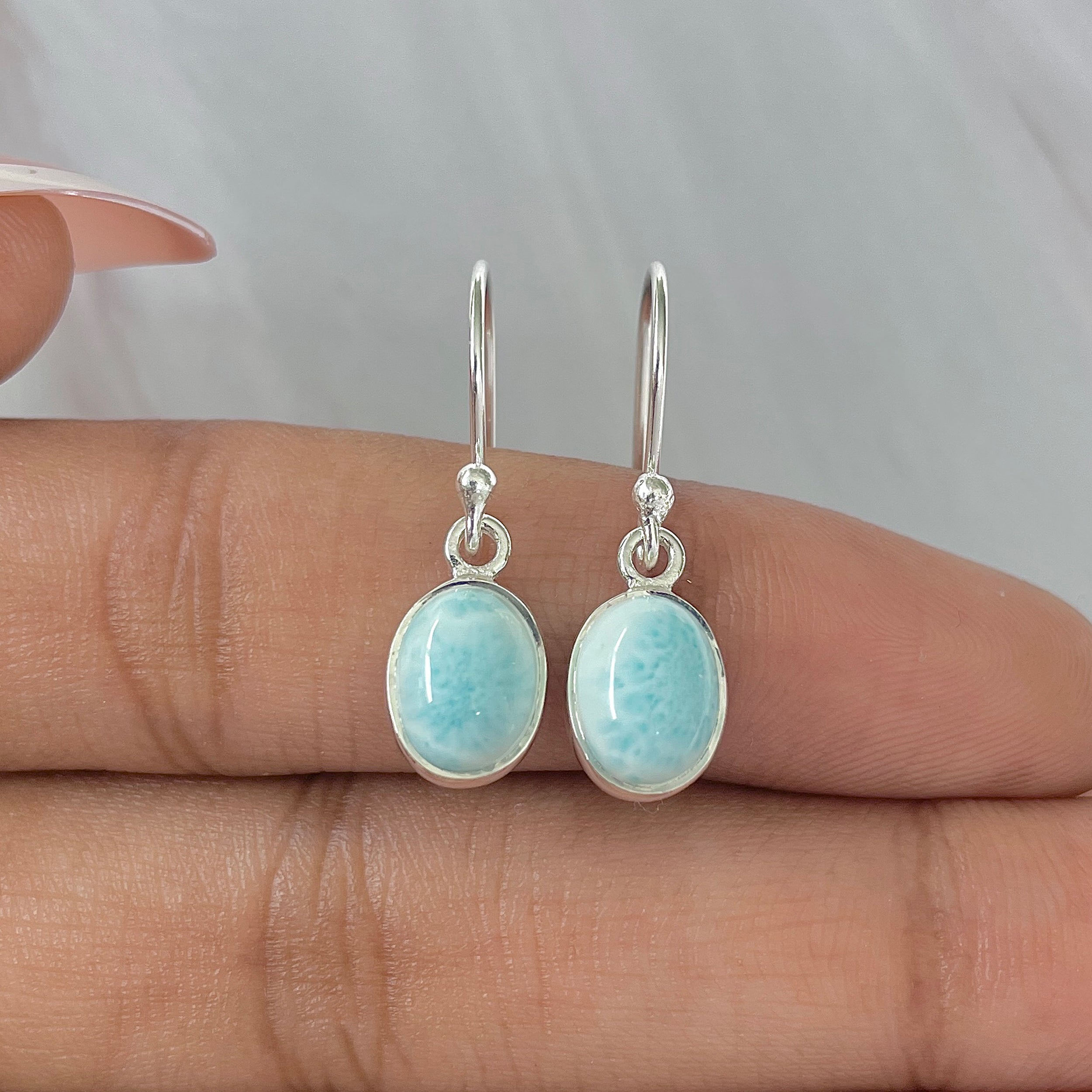 Larimar Earring-(LAR-E-986.)