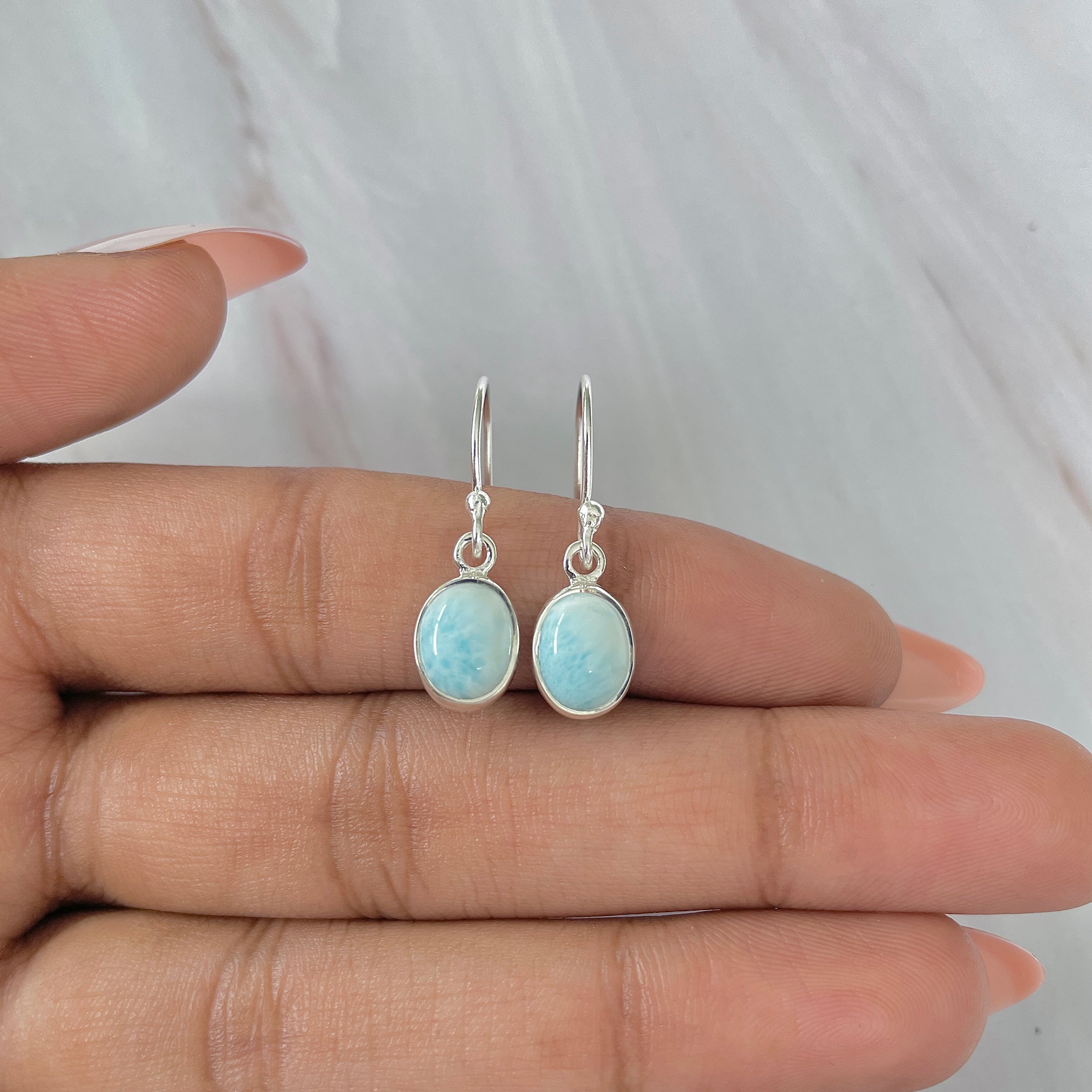 Larimar Earring-(LAR-E-987.)