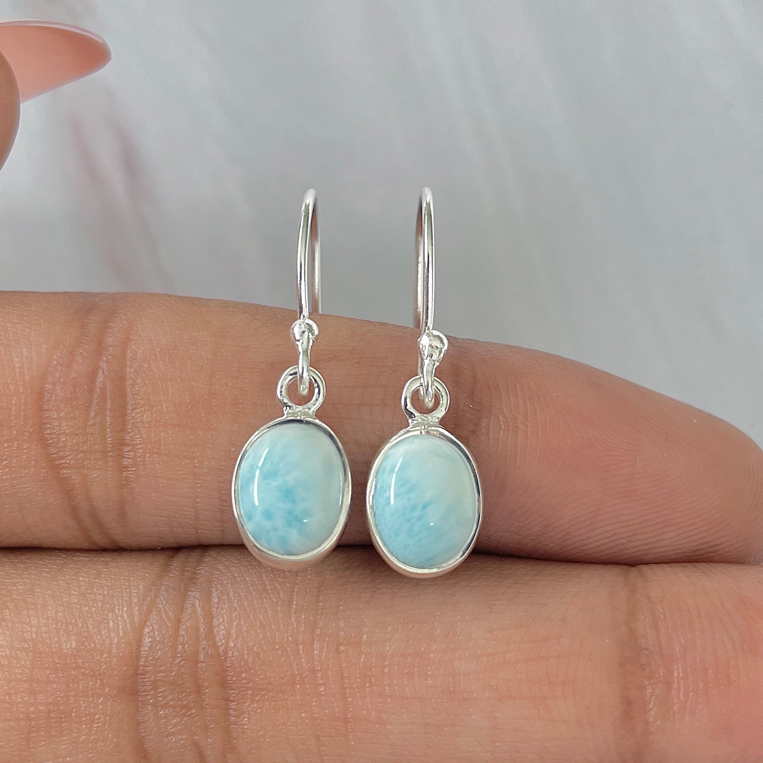 Larimar Earring-(LAR-E-987.)