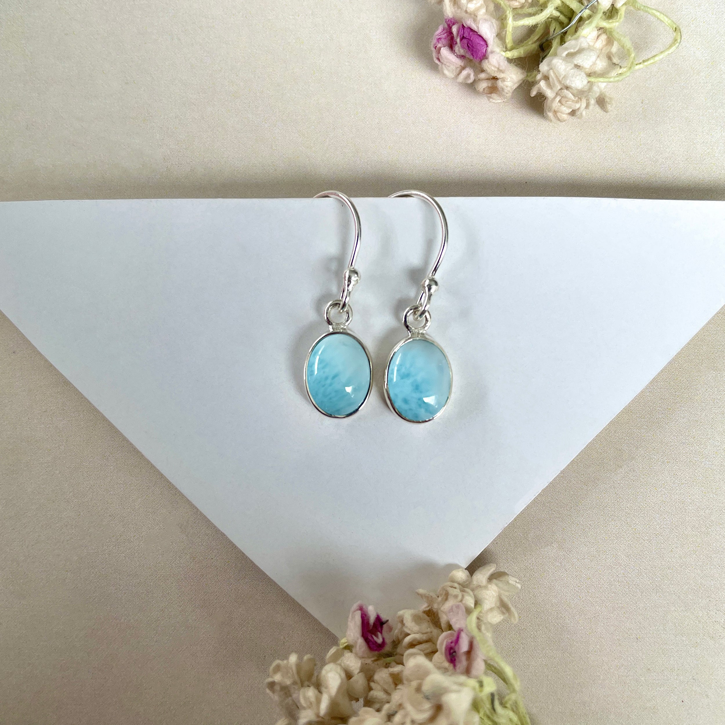 Larimar Earring-(LAR-E-987.)
