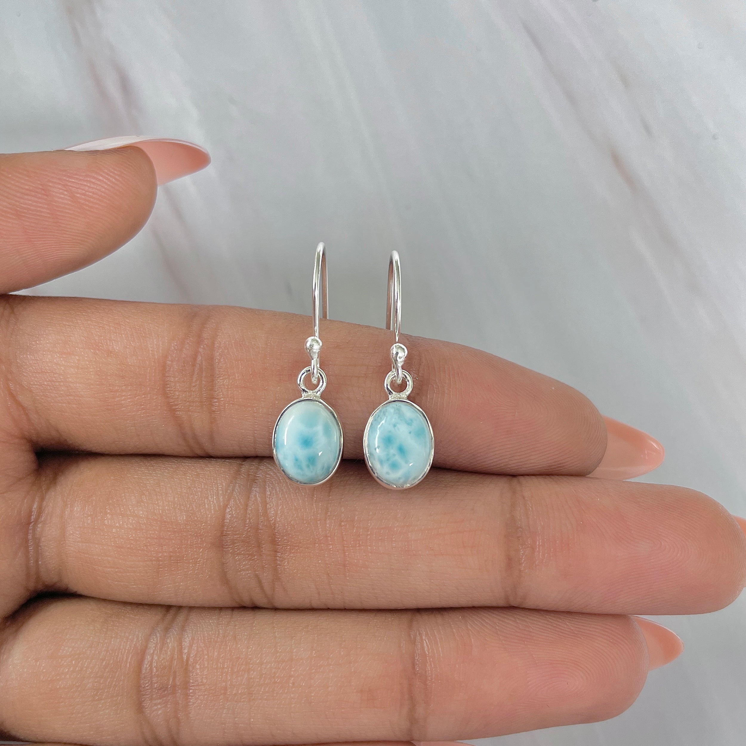 Larimar Earring-(LAR-E-988.)