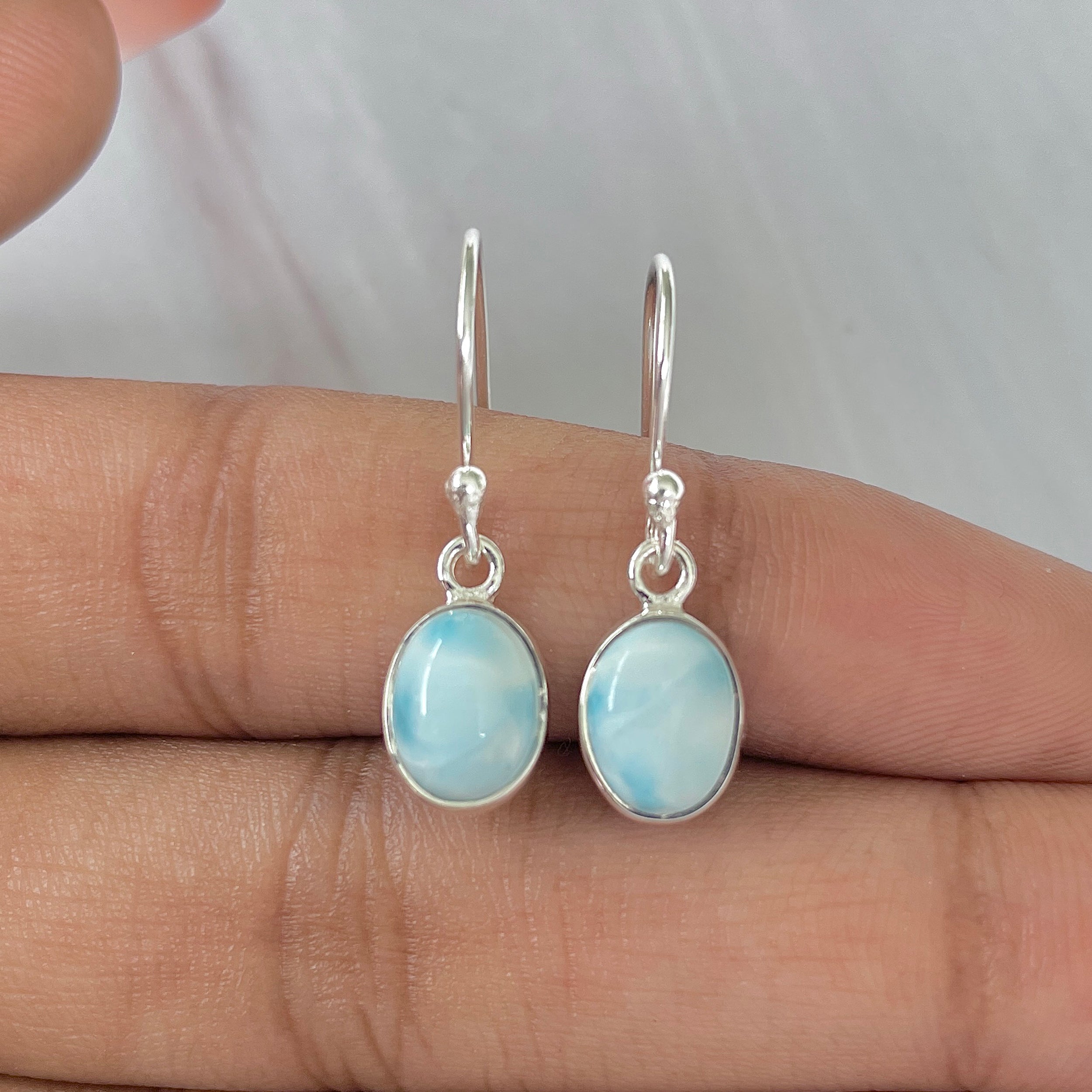 Larimar Earring-(LAR-E-989.)