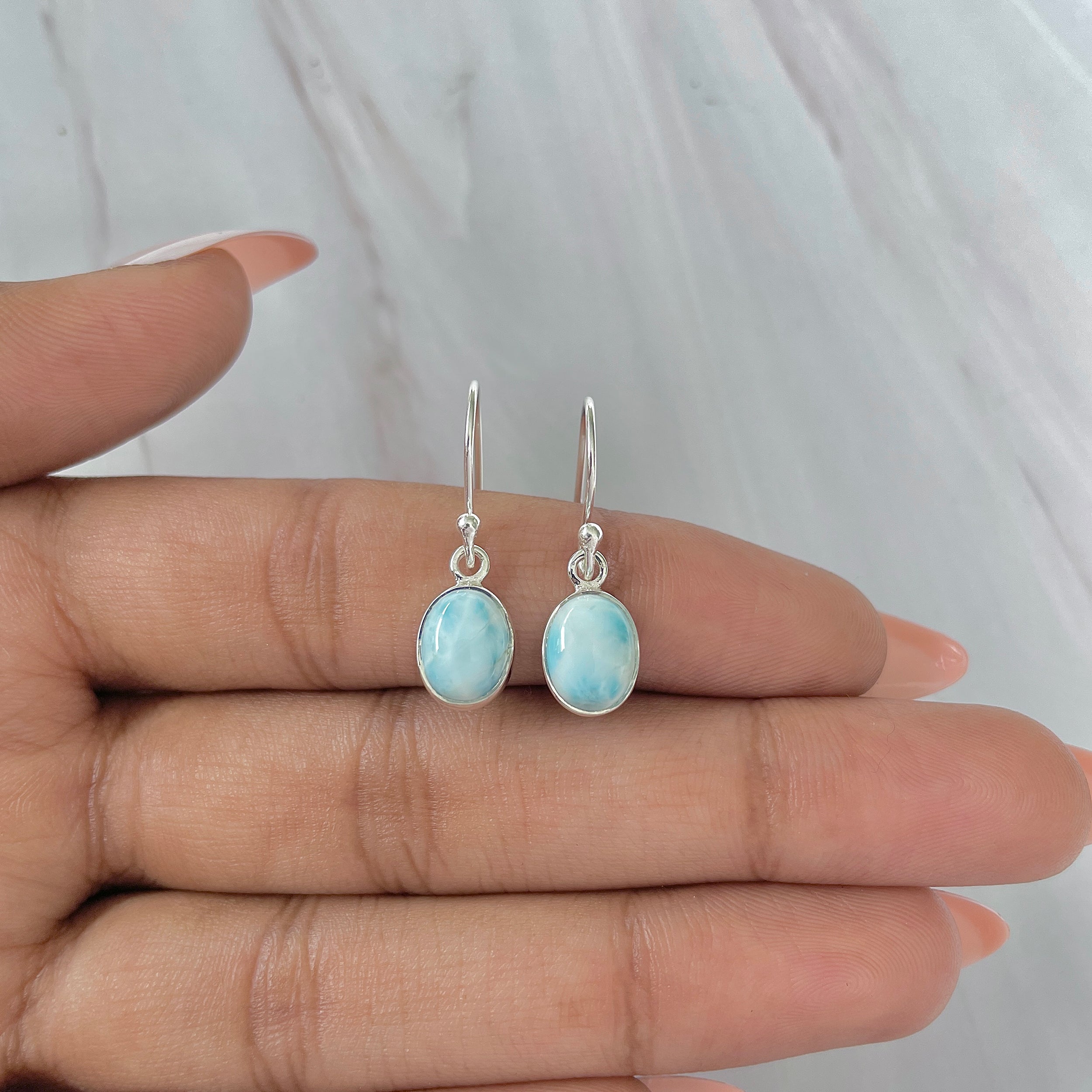 Larimar Earring-(LAR-E-990.)
