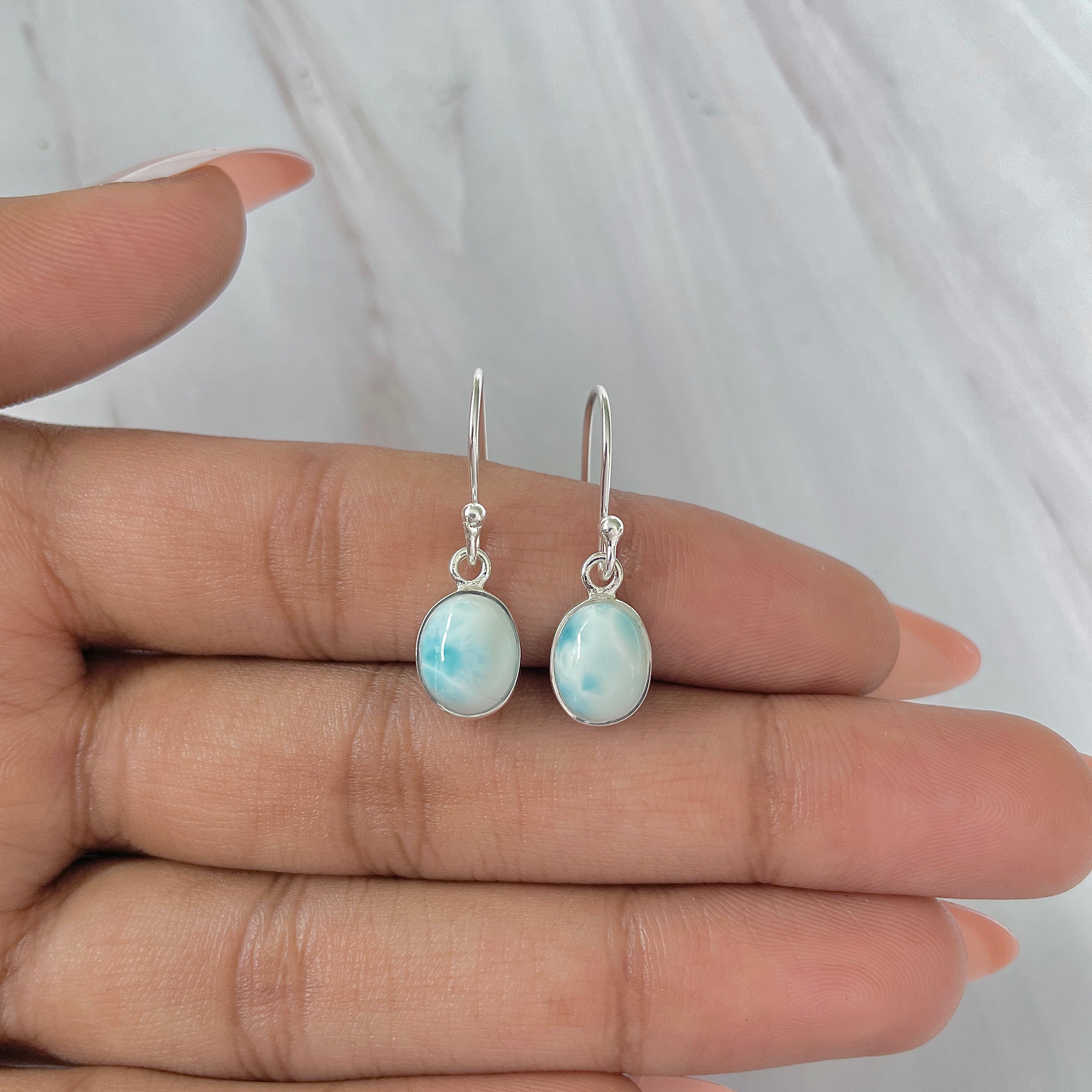 Larimar Earring-(LAR-E-991.)