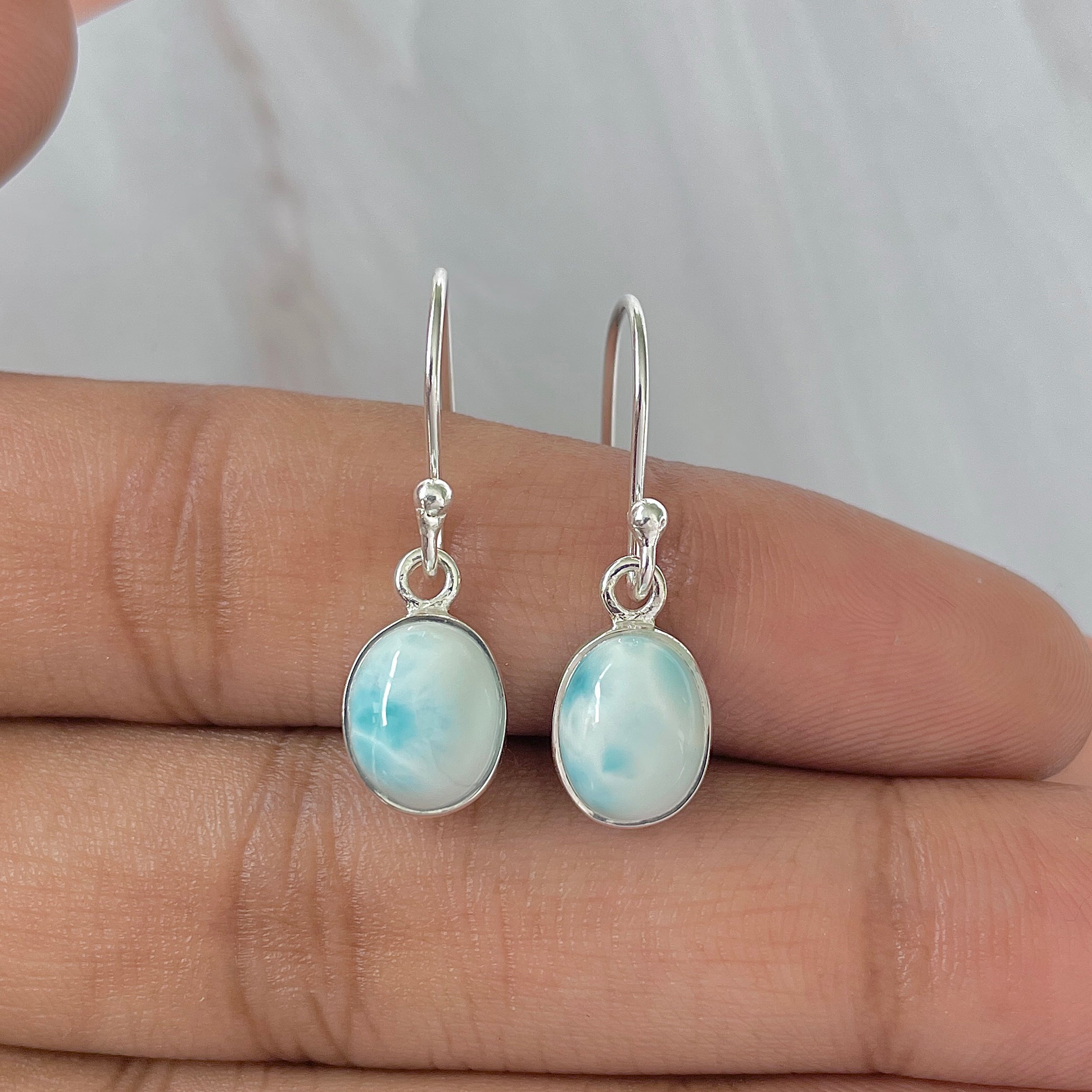 Larimar Earring-(LAR-E-991.)