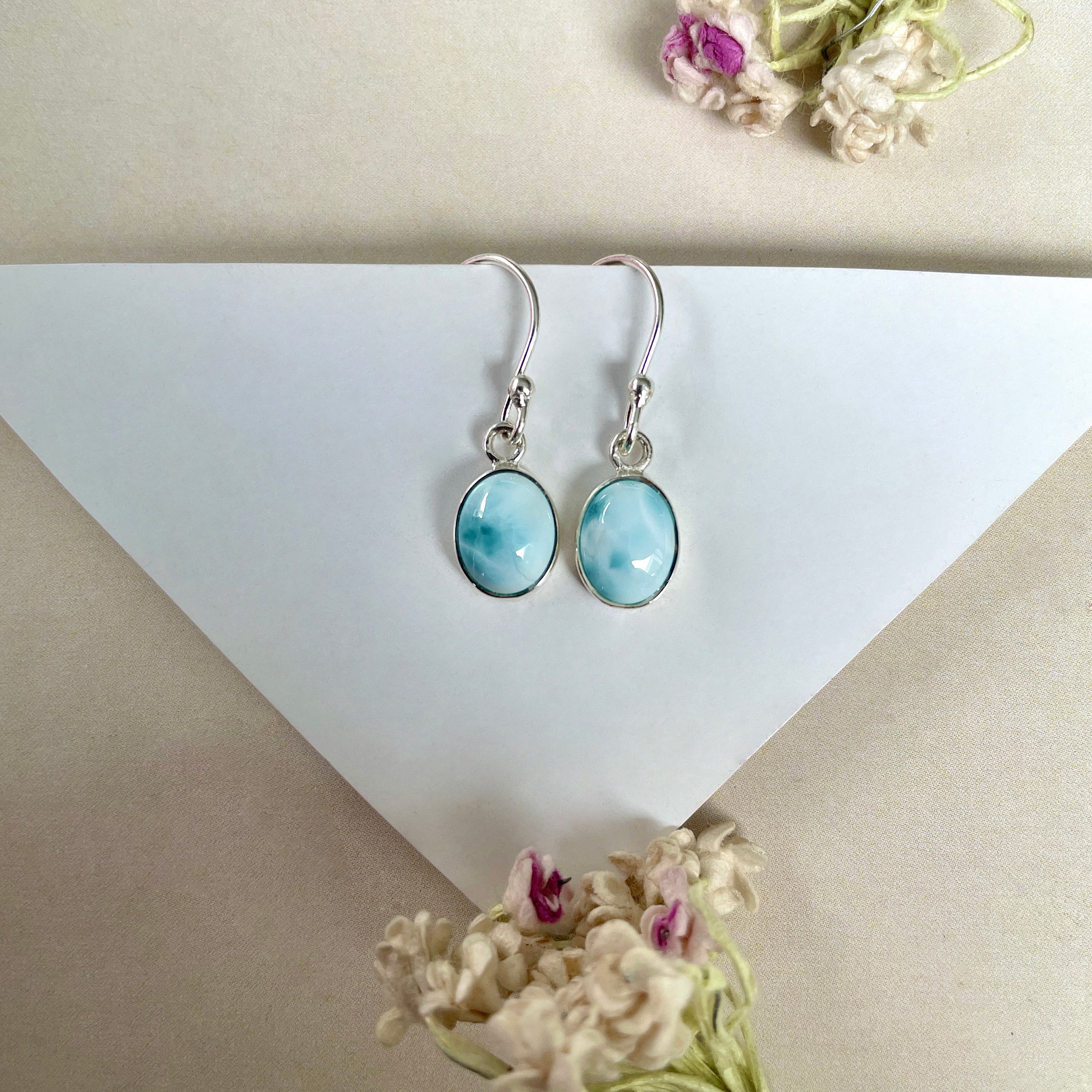 Larimar Earring-(LAR-E-991.)