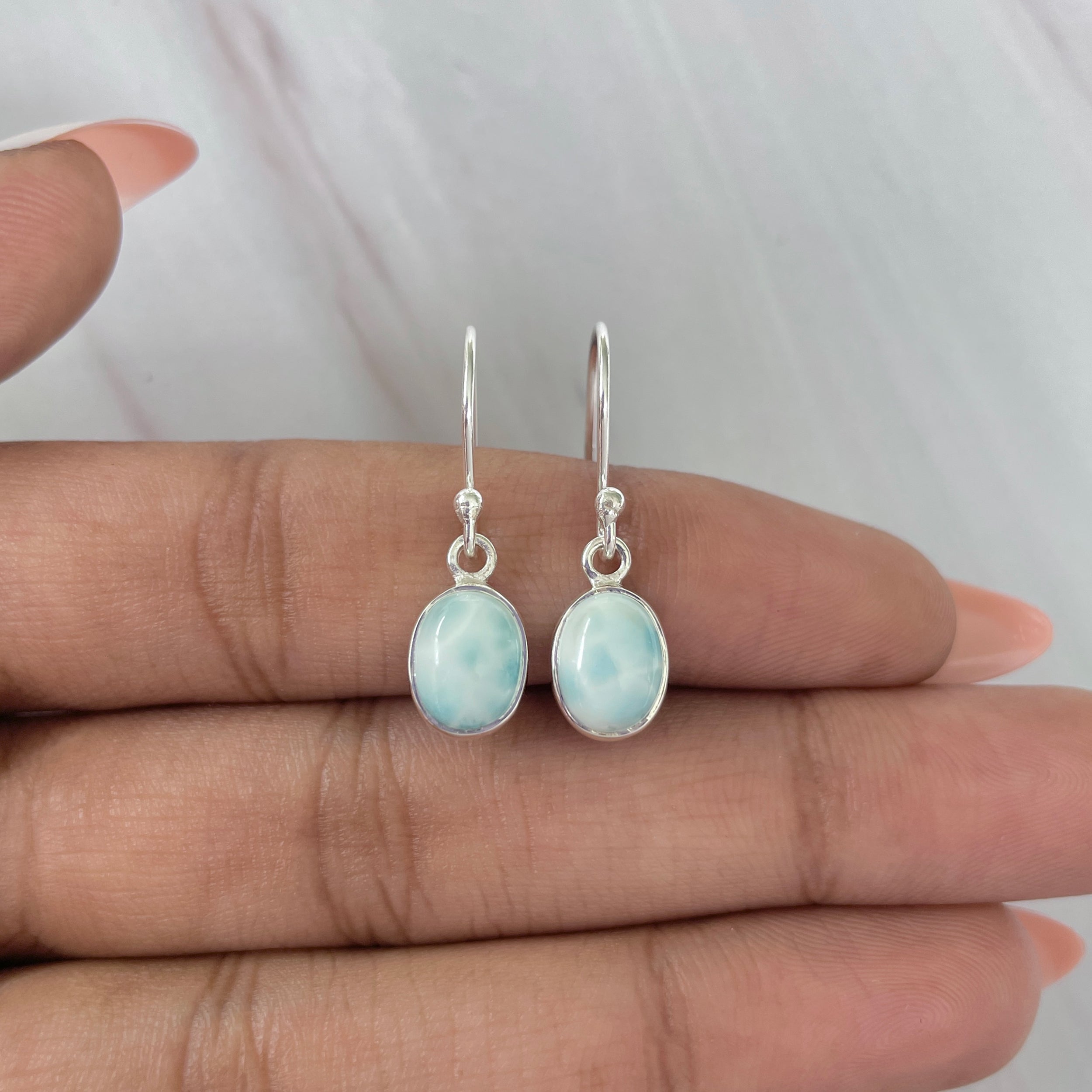 Larimar Earring-(LAR-E-992.)