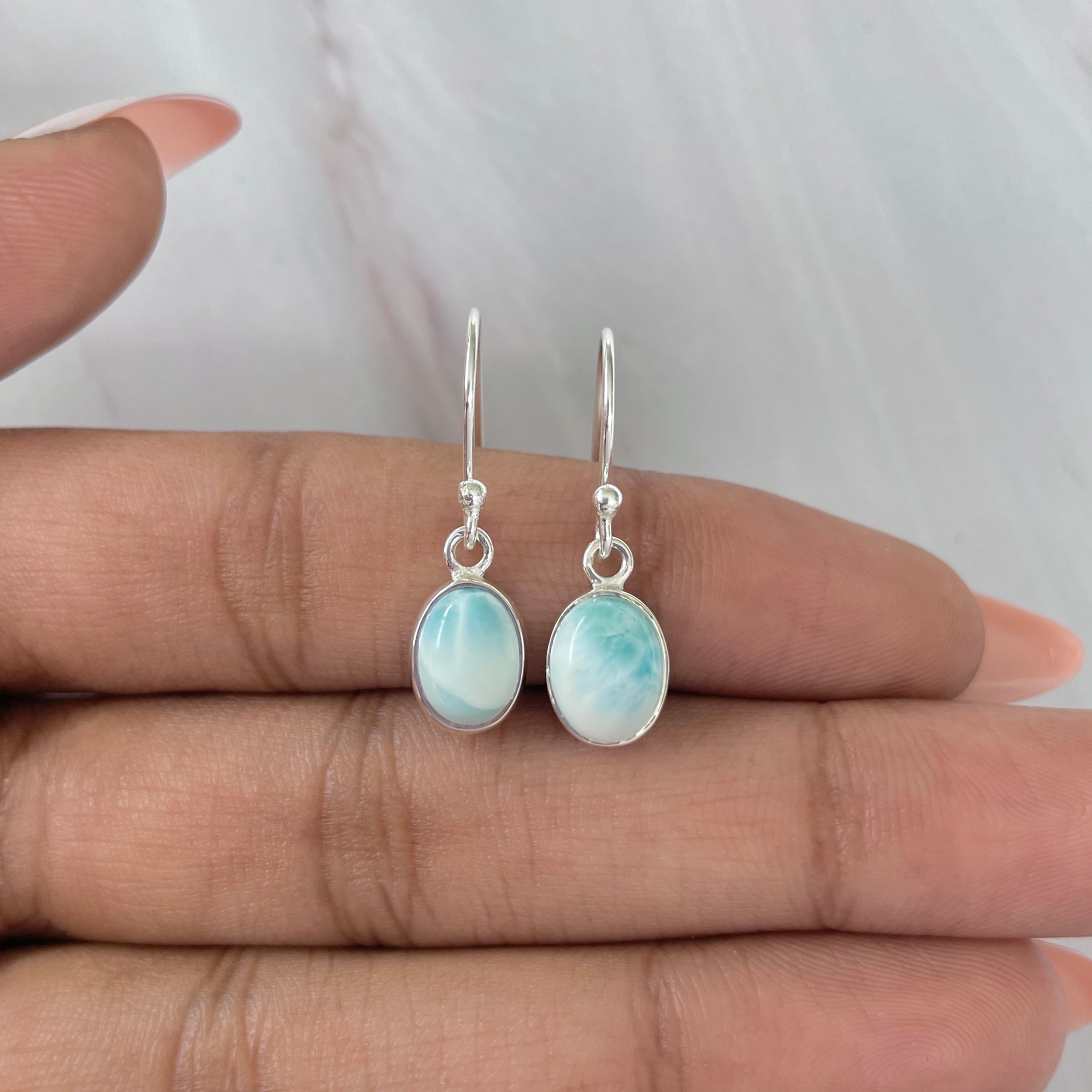 Larimar Earring-(LAR-E-993.)