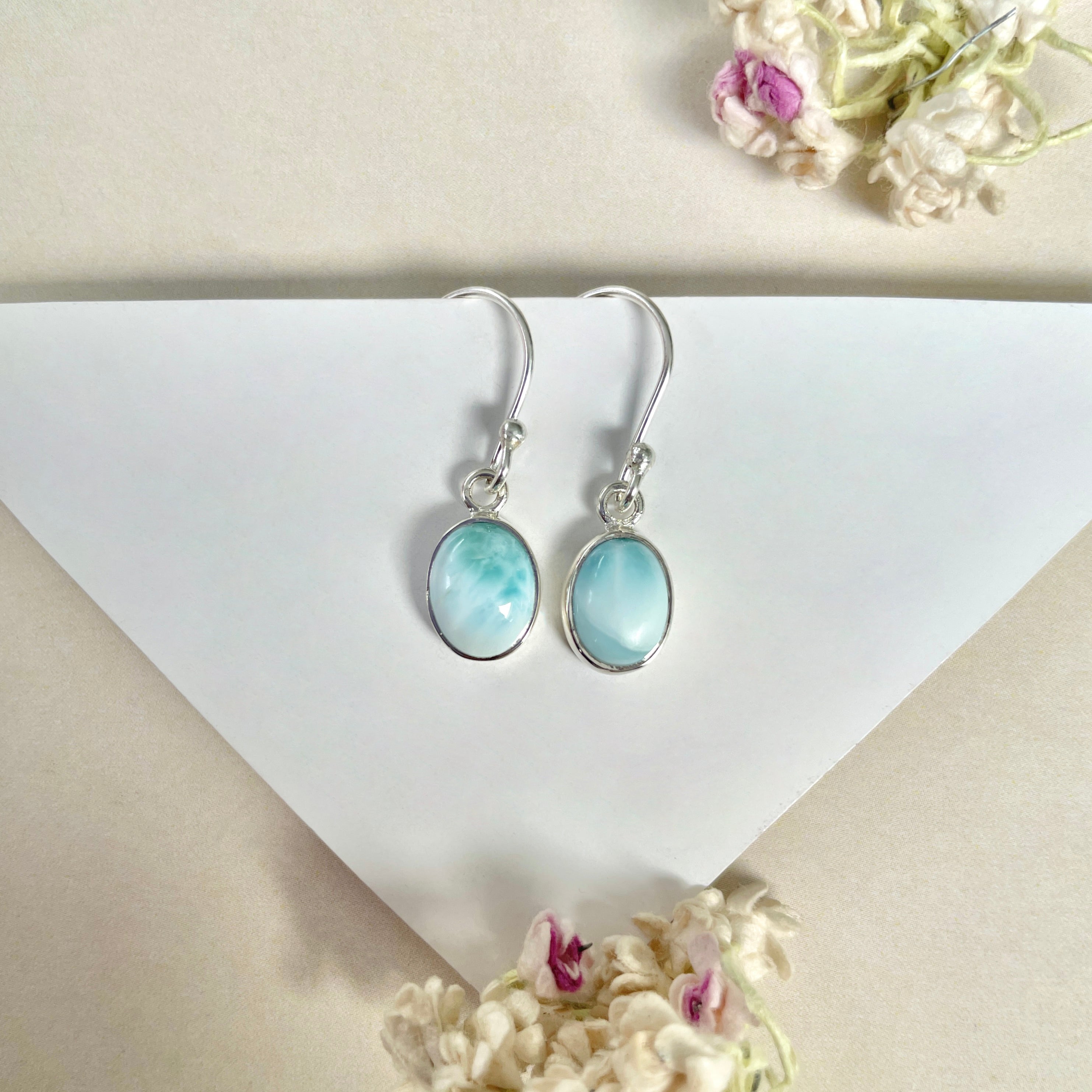 Larimar Earring-(LAR-E-993.)