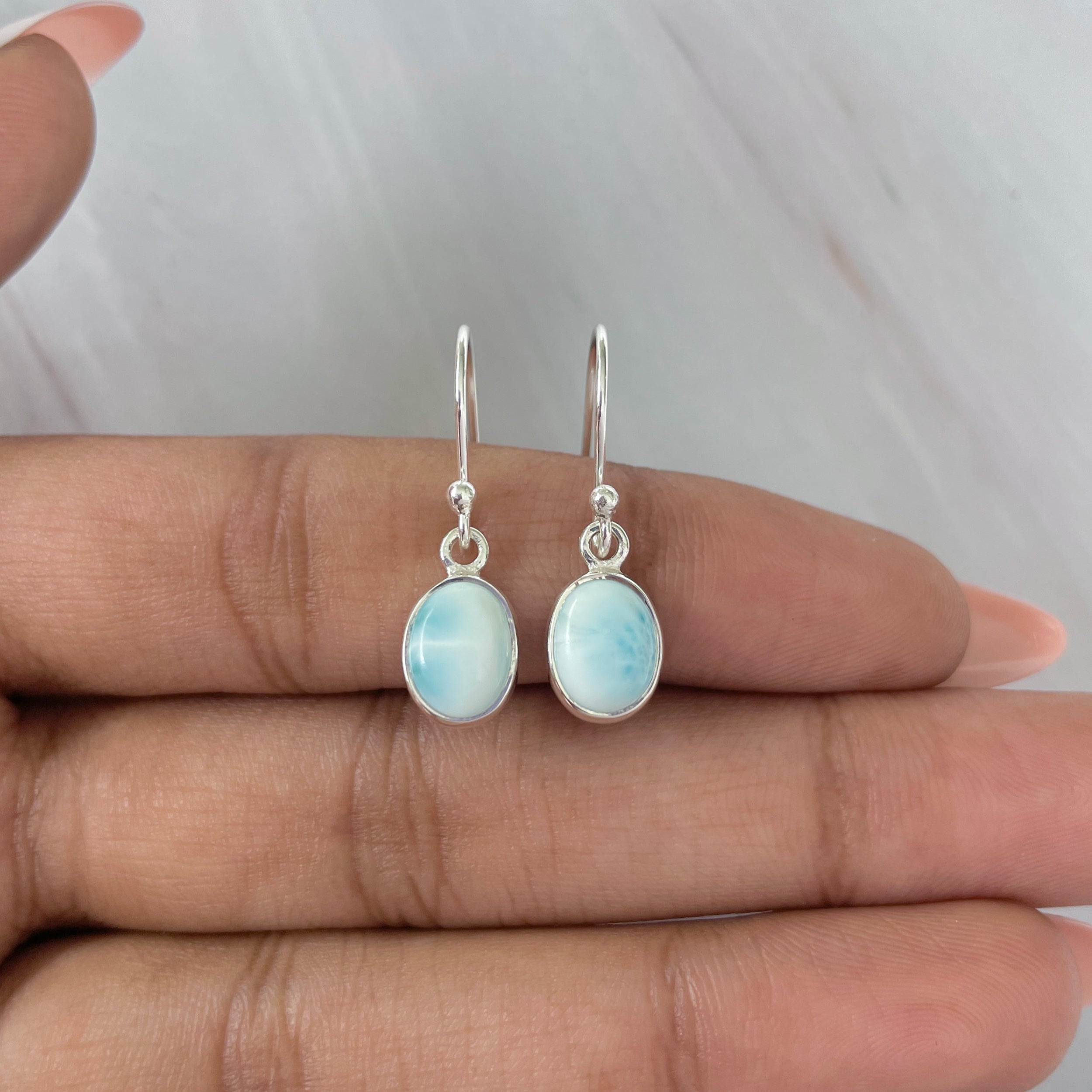 Larimar Earring-(LAR-E-995.)