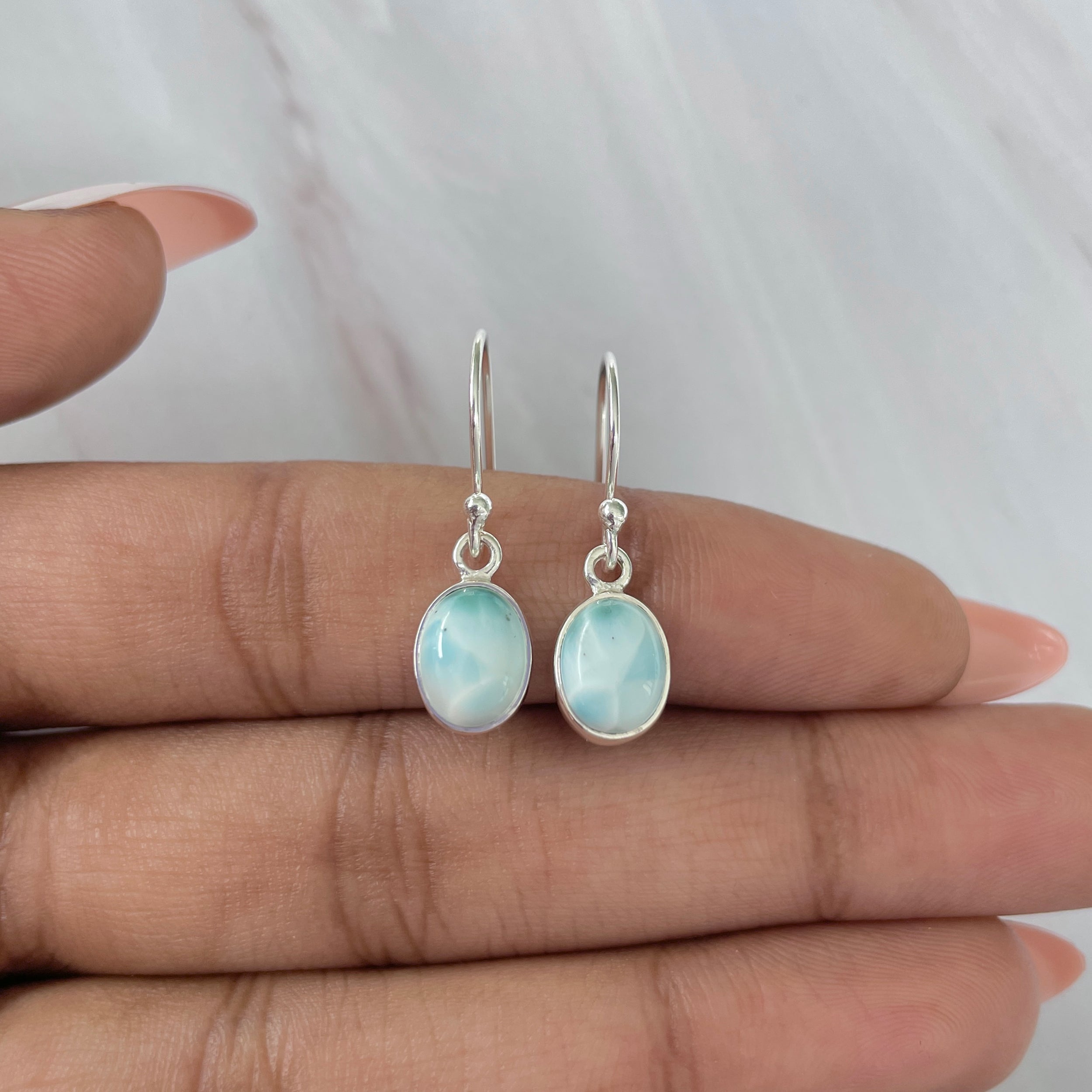 Larimar Earring-(LAR-E-996.)