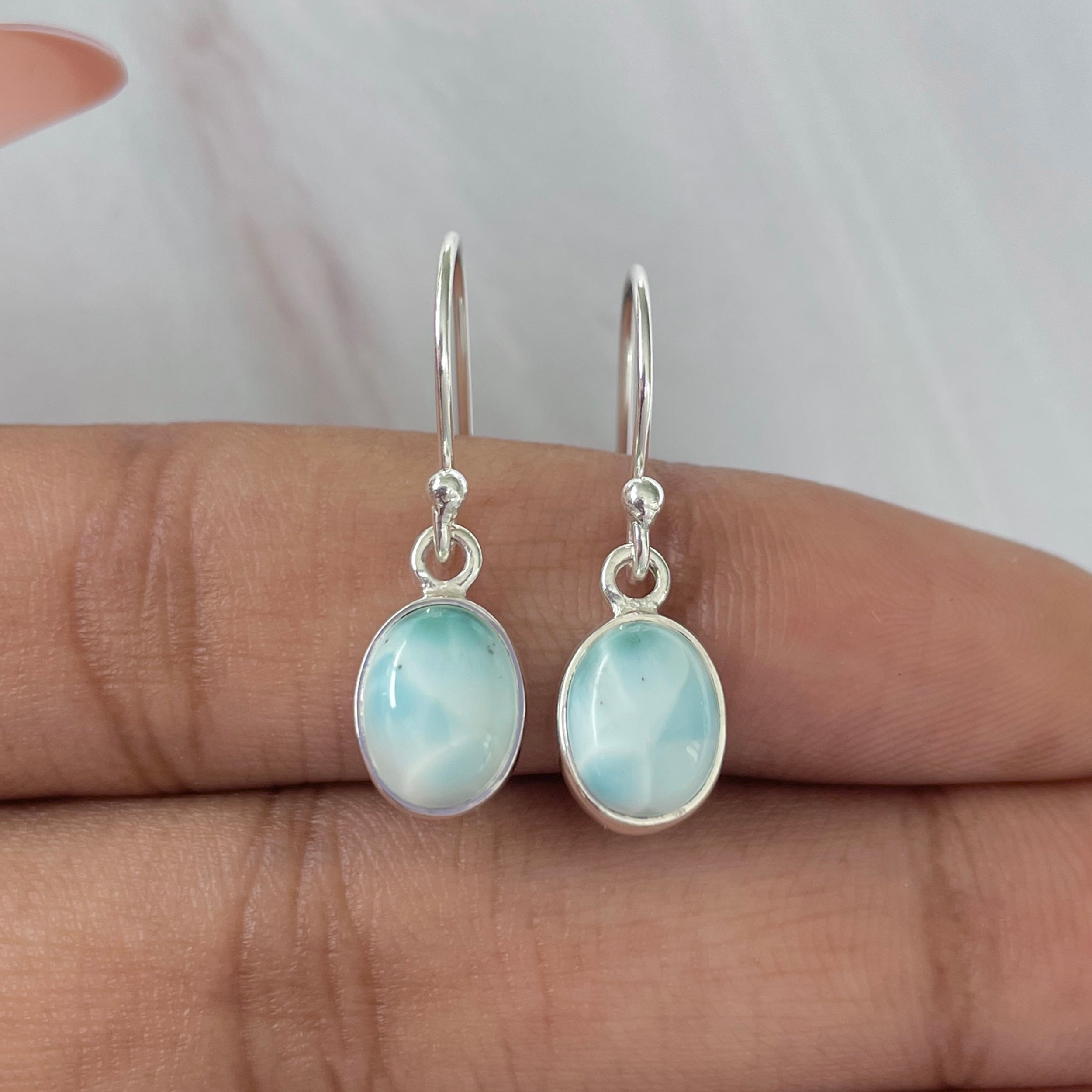 Larimar Earring-(LAR-E-996.)