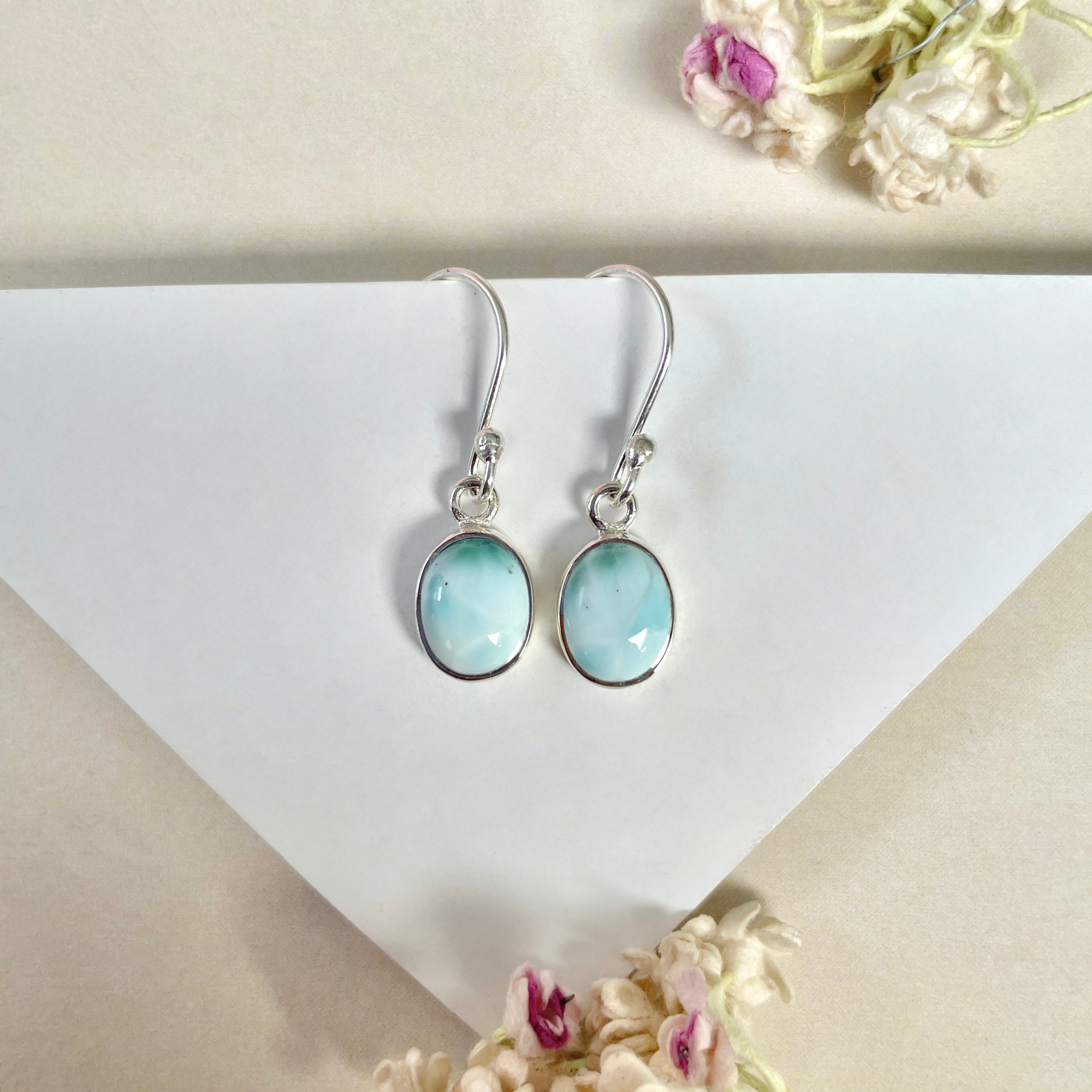 Larimar Earring-(LAR-E-996.)