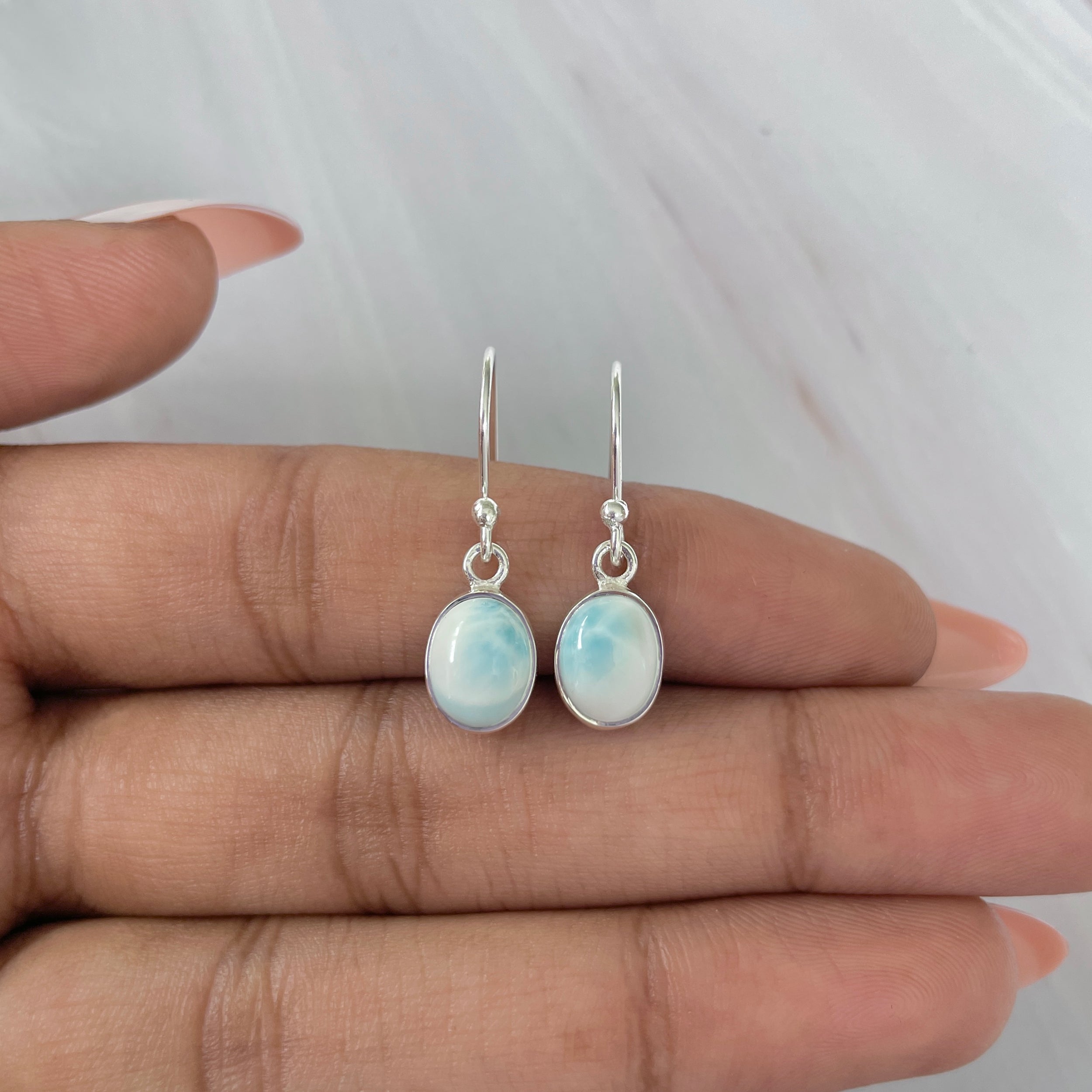 Larimar Earring-(LAR-E-997.)