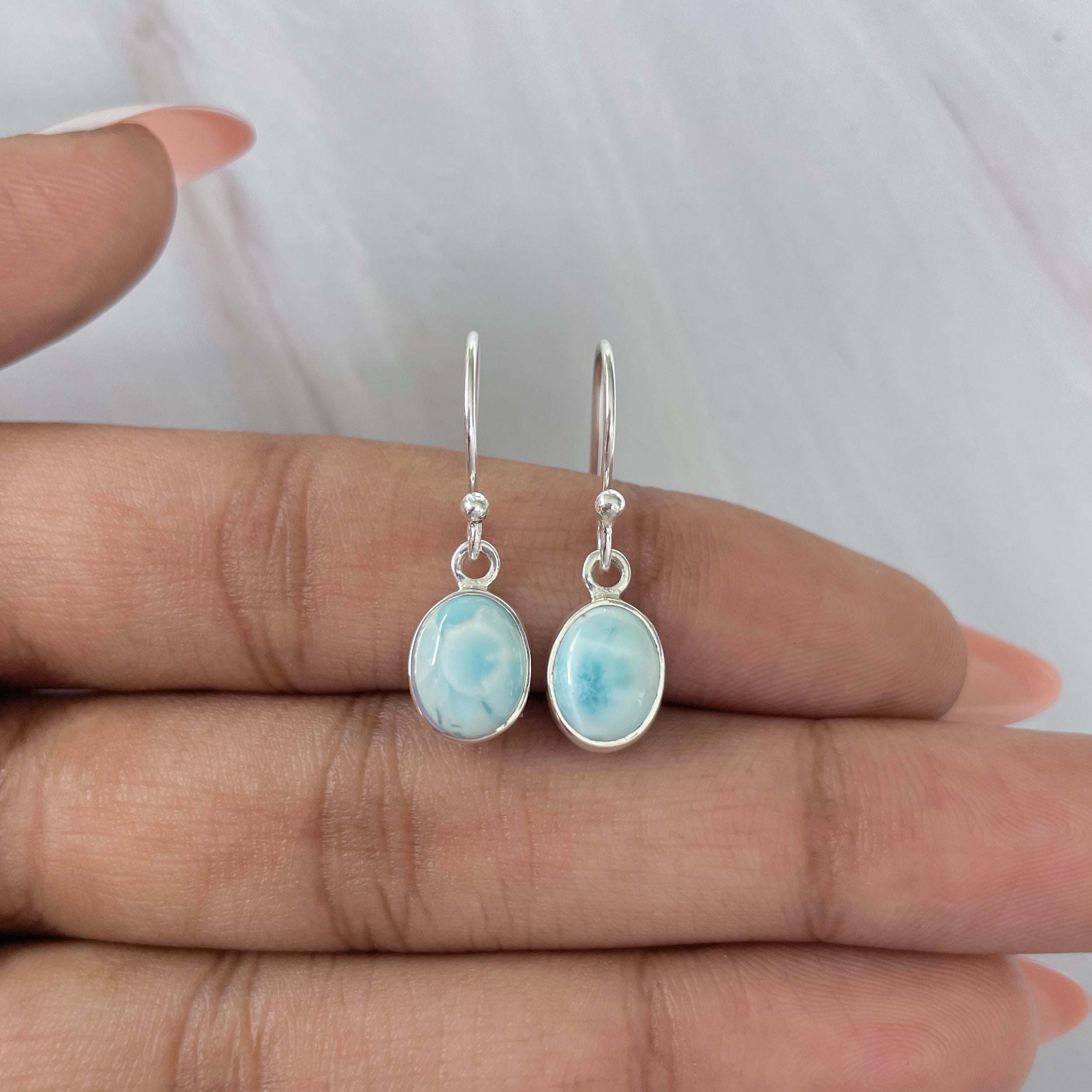 Larimar Earring-(LAR-E-998.)