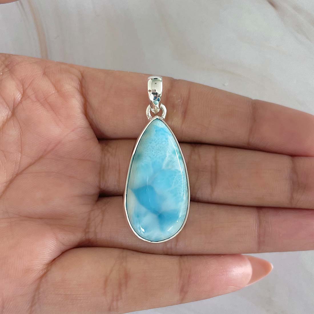 Larimar Pendant-(LAR-P-1008.)