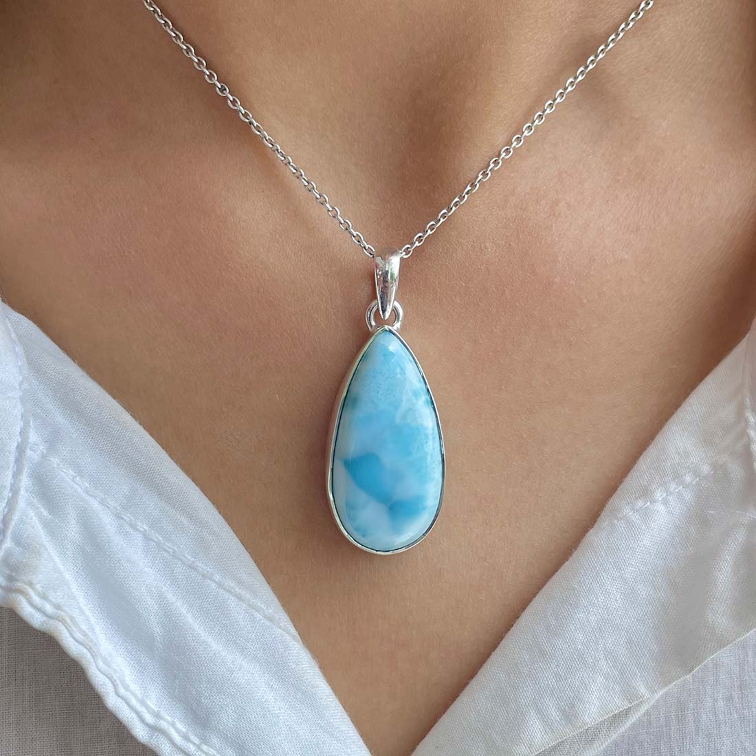 Larimar Pendant-(LAR-P-1008.)