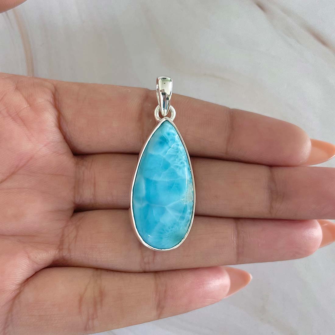 Larimar Pendant-(LAR-P-1009.)
