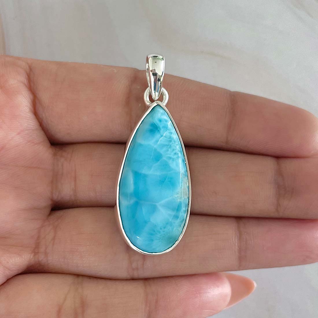 Larimar Pendant-(LAR-P-1009.)