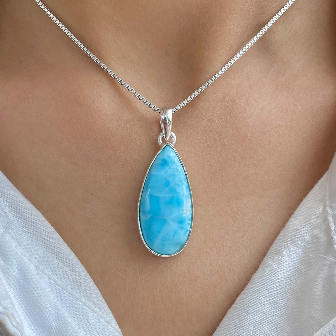 Larimar Pendant-(LAR-P-1009.)