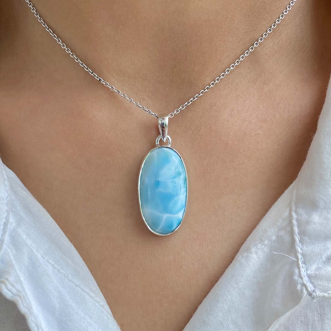 Larimar Pendant-(LAR-P-1012.)