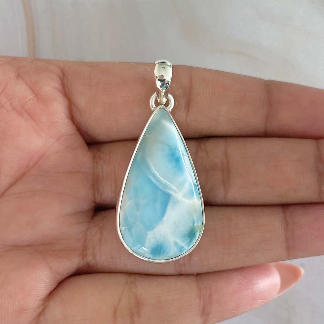 Larimar Pendant-(LAR-P-1014.)