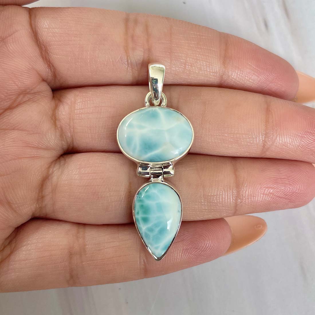 Larimar Pendant-(LAR-P-1023.)
