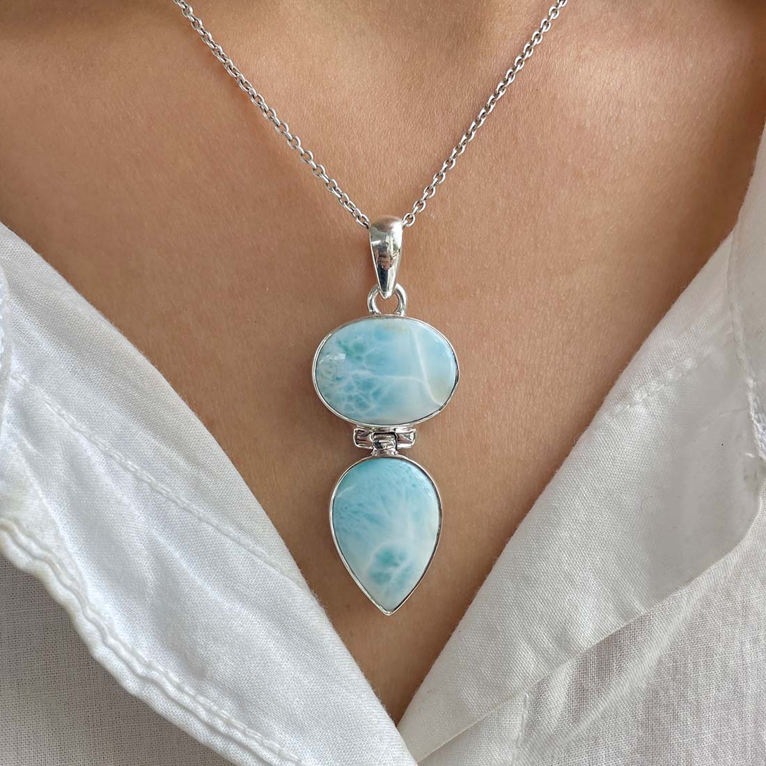 Larimar Pendant-(LAR-P-1031.)