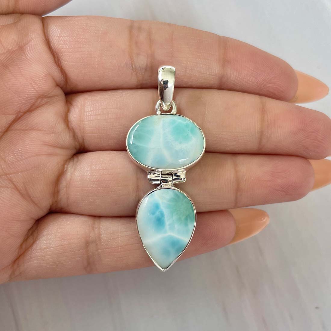 Larimar Pendant-(LAR-P-1032.)