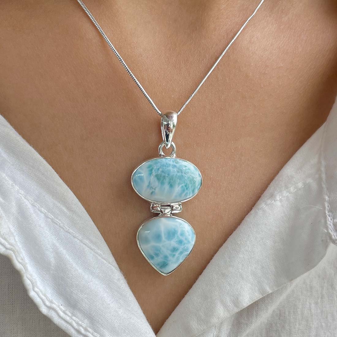 Larimar Pendant-(LAR-P-1033.)