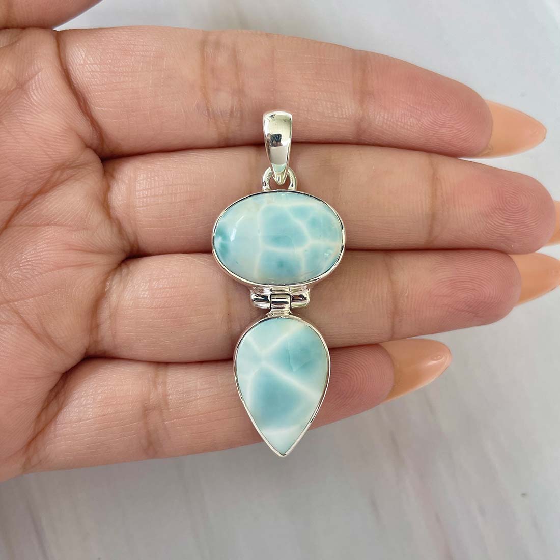Larimar Pendant-(LAR-P-1034.)