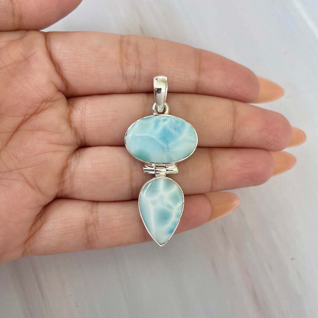 Larimar Pendant-(LAR-P-1035.)