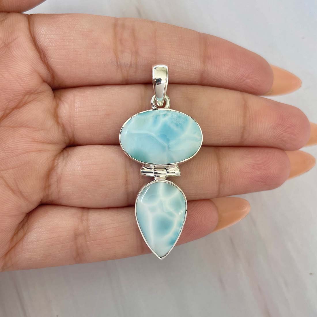 Larimar Pendant-(LAR-P-1035.)