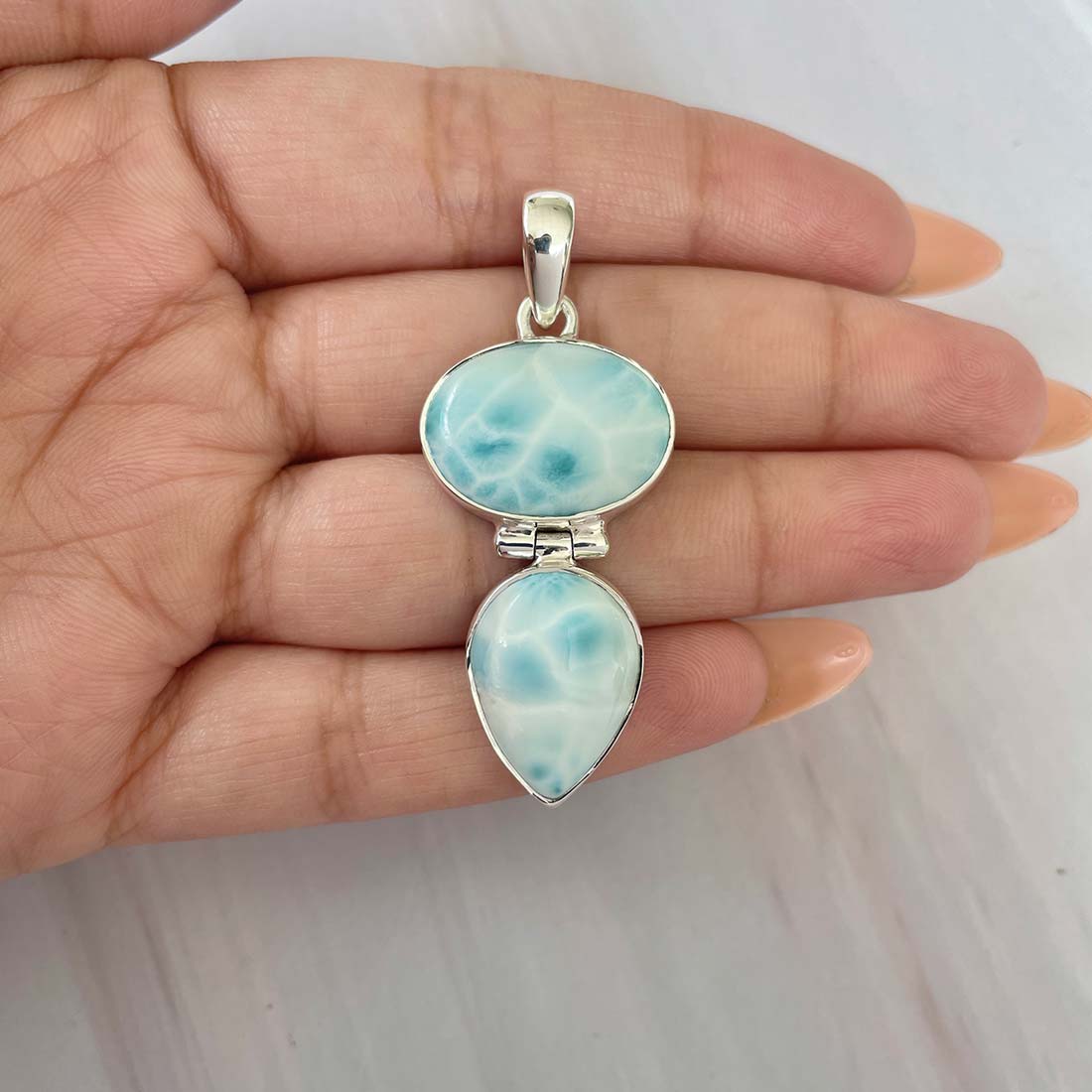 Larimar Pendant-(LAR-P-1036.)