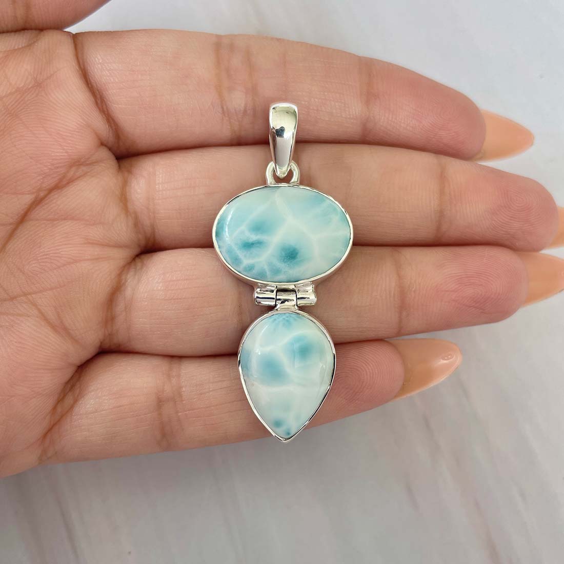 Larimar Pendant-(LAR-P-1036.)