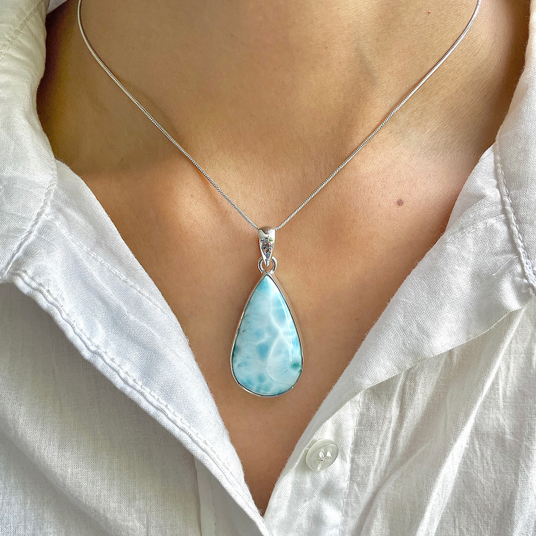 Larimar Pendant-(LAR-P-104.)