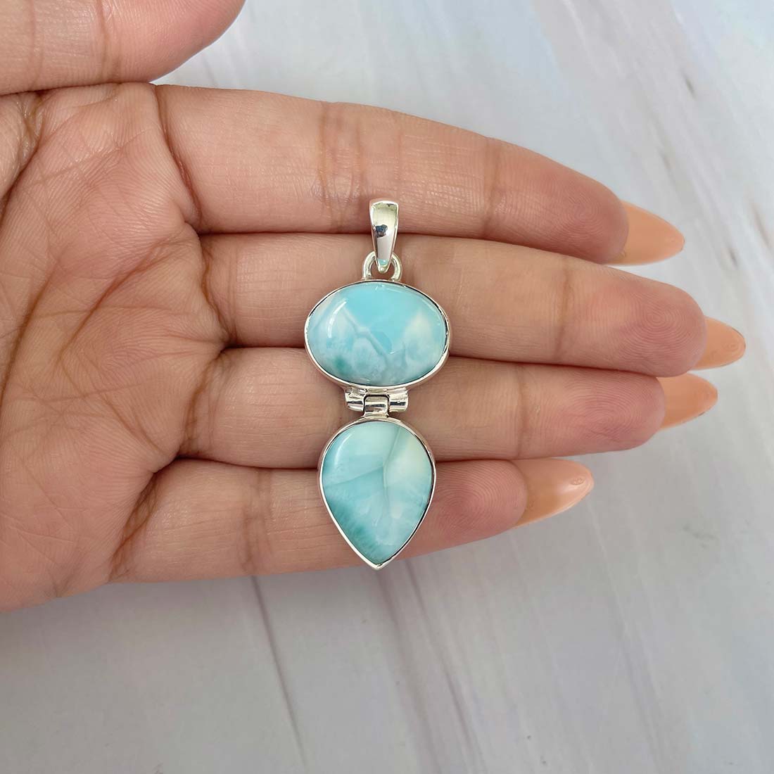 Larimar Pendant-(LAR-P-1041.)