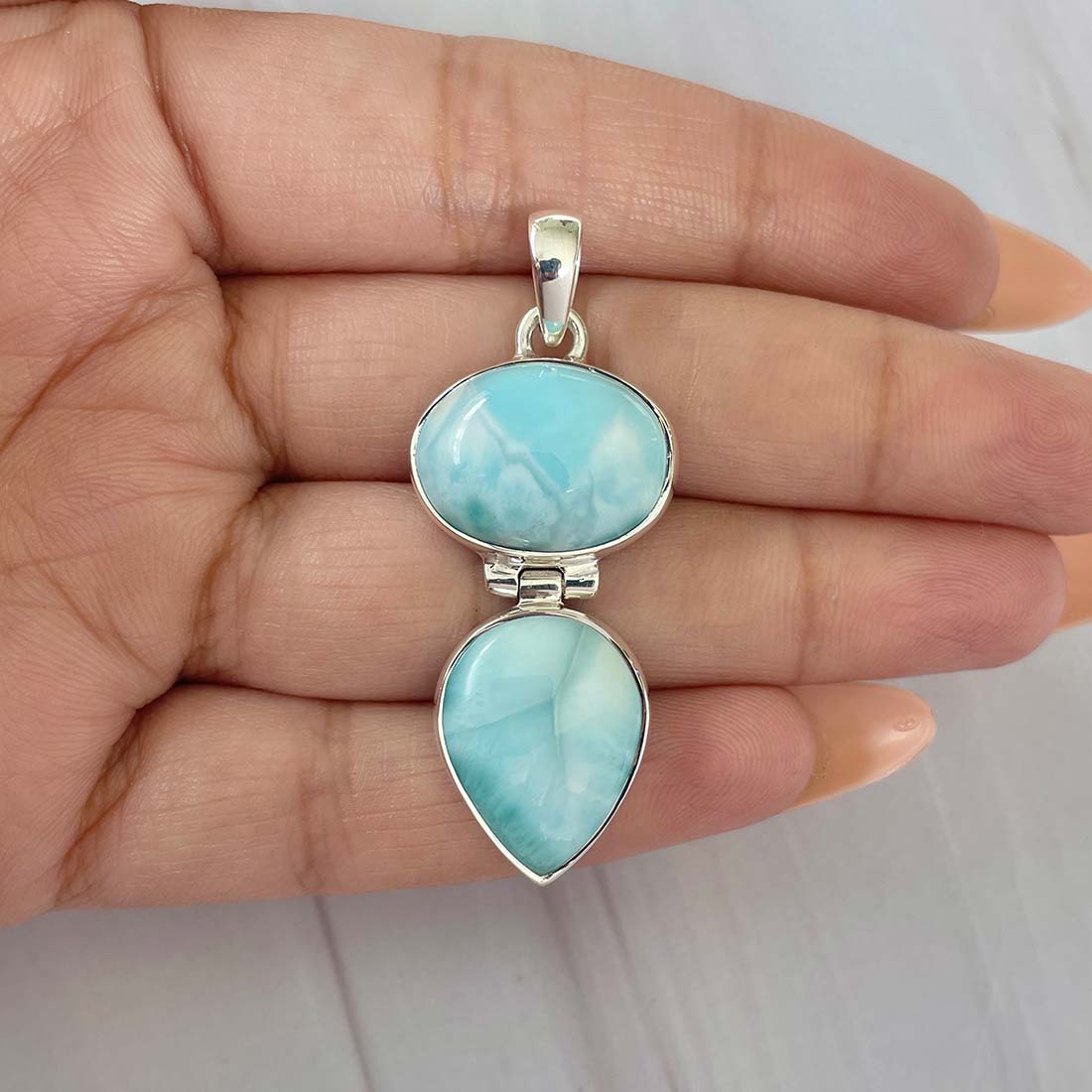 Larimar Pendant-(LAR-P-1041.)