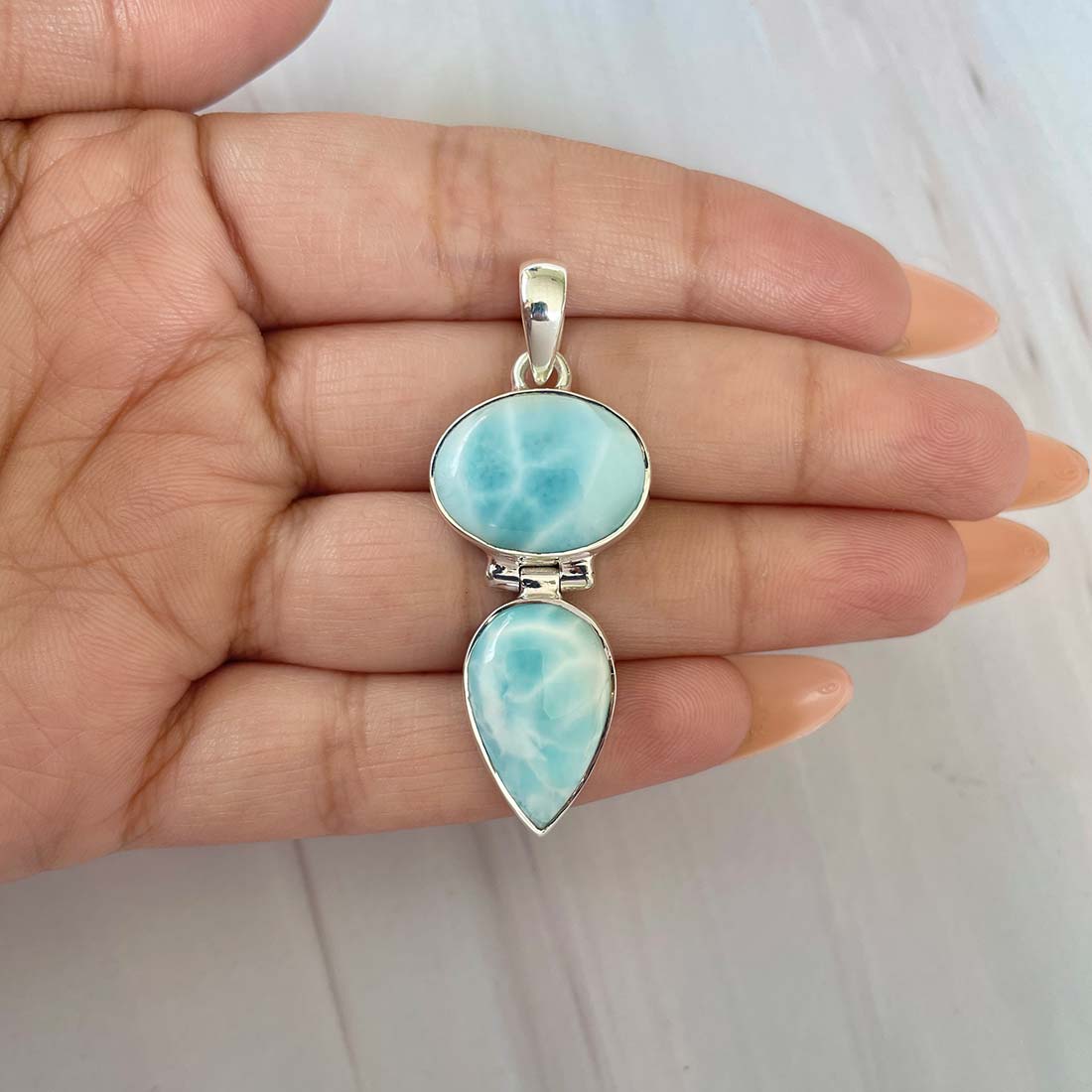 Larimar Pendant-(LAR-P-1044.)