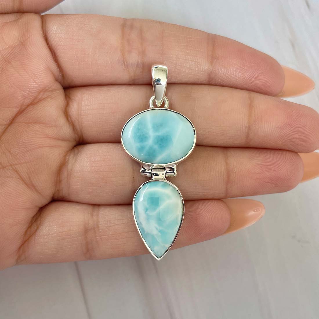 Larimar Pendant-(LAR-P-1044.)