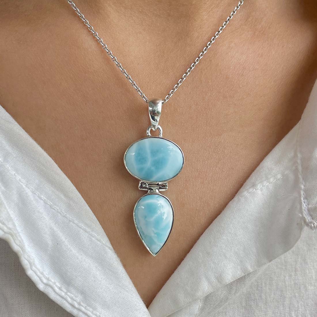 Larimar Pendant-(LAR-P-1044.)