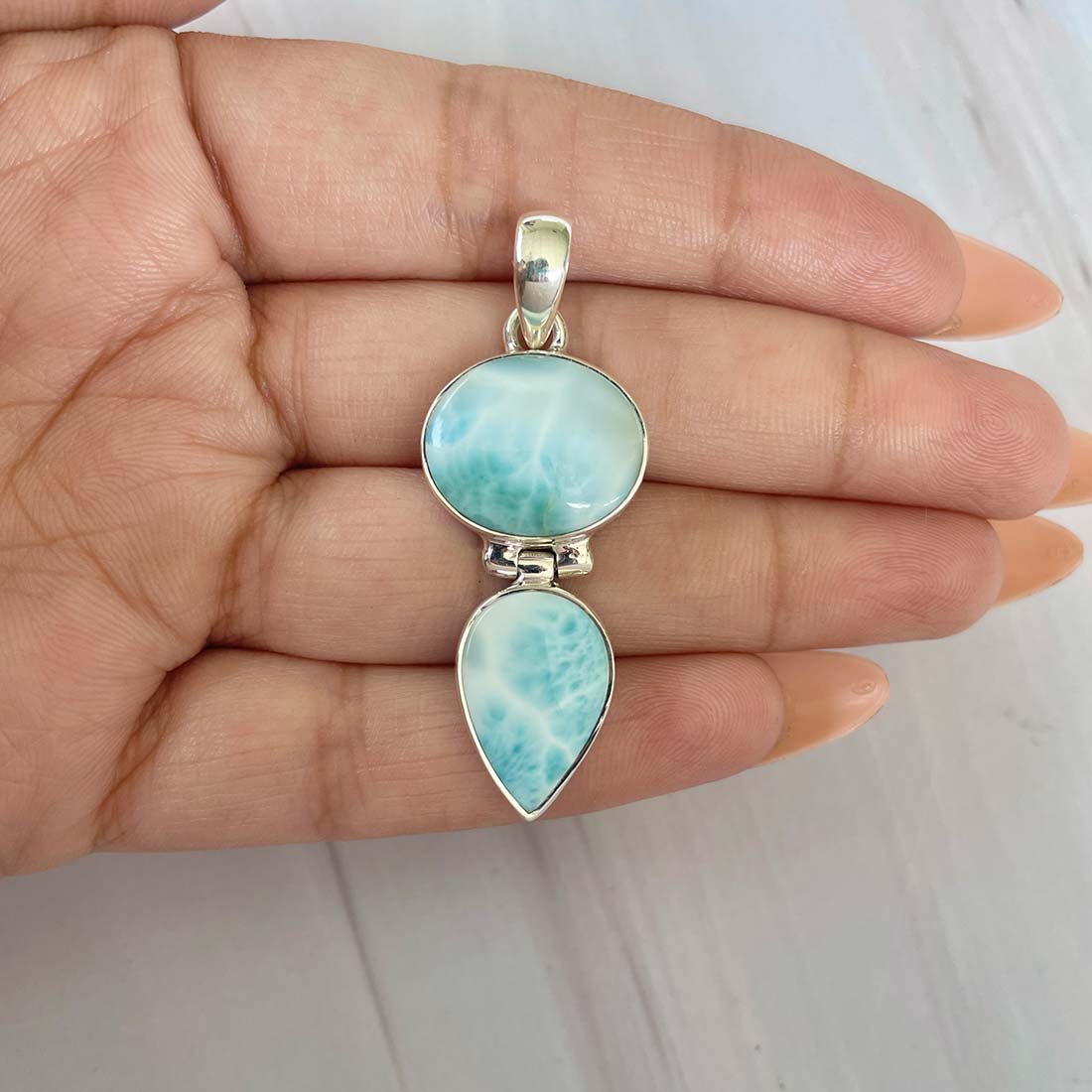 Larimar Pendant-(LAR-P-1045.)