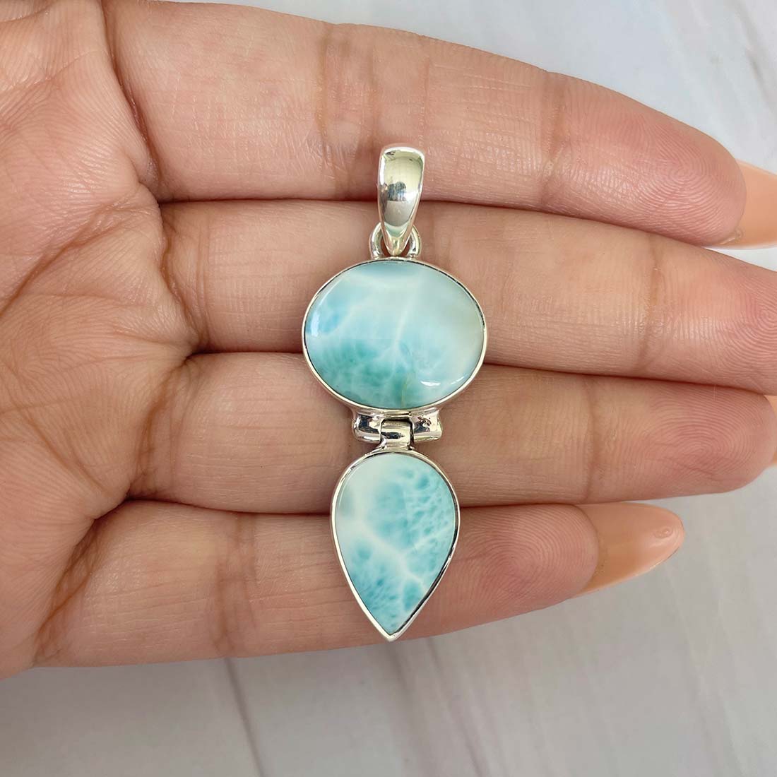 Larimar Pendant-(LAR-P-1045.)