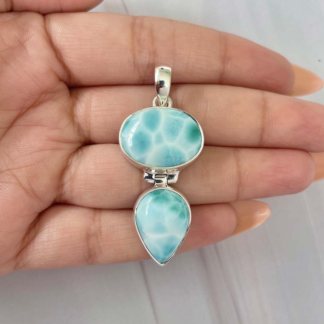 Larimar Pendant-(LAR-P-1046.)