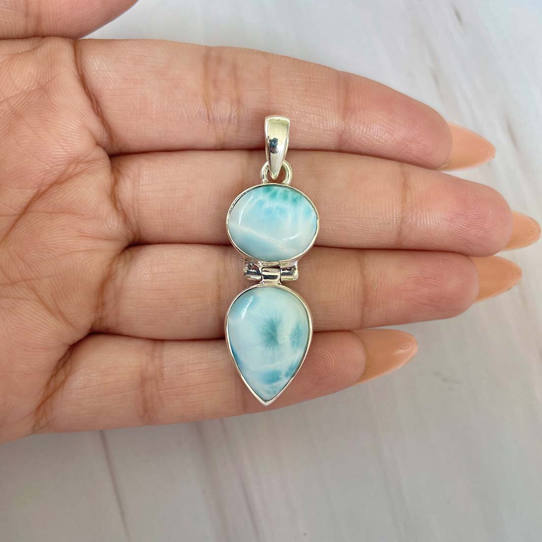 Larimar Pendant-(LAR-P-1049.)
