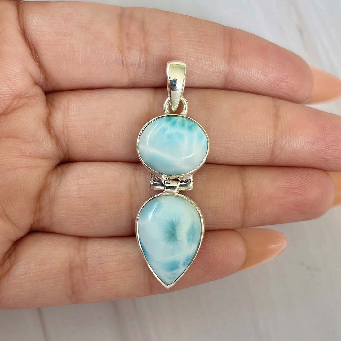 Larimar Pendant-(LAR-P-1049.)