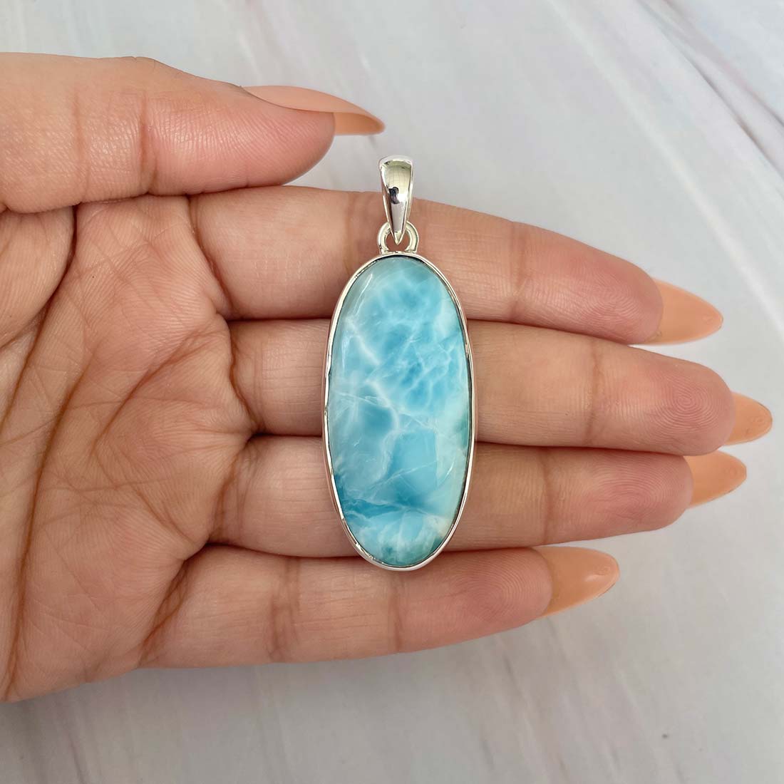 Larimar Pendant-(LAR-P-1052.)