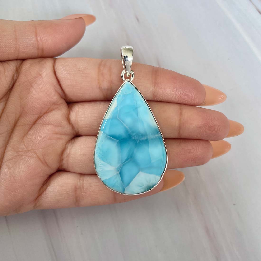 Larimar Pendant-(LAR-P-1063.)