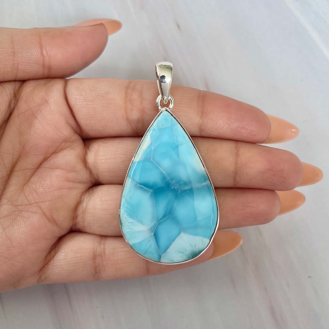 Larimar Pendant-(LAR-P-1063.)