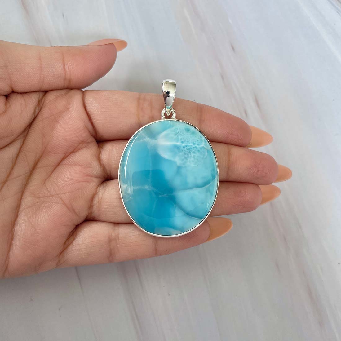 Larimar Pendant-(LAR-P-1064.)